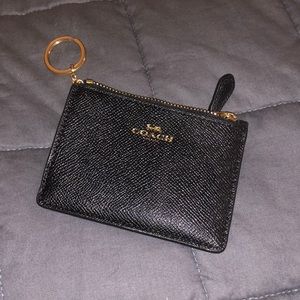 New black leather Coach ID wallet